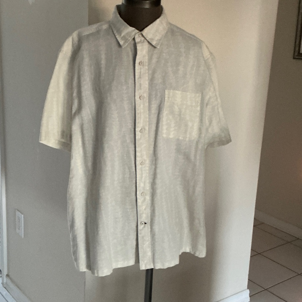 Nautica Cream Colored Short Sleeve Button Down Shirt